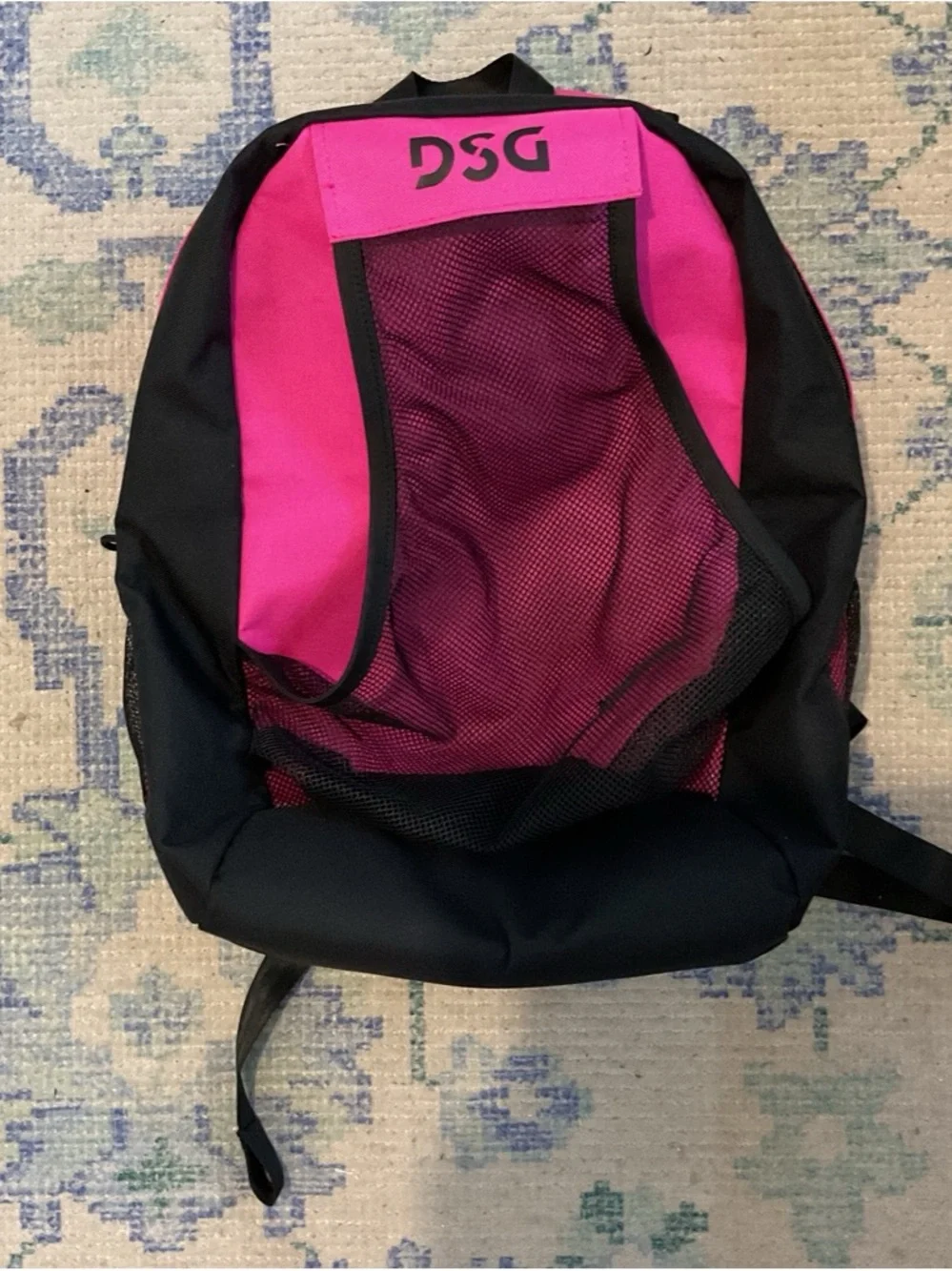 DSG Hot Pink and Black Mesh Backpack